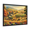 93854-129.jpg Traditional Harvest Scene Capturing the Essence of Pastoral Landscapes Framed Poster