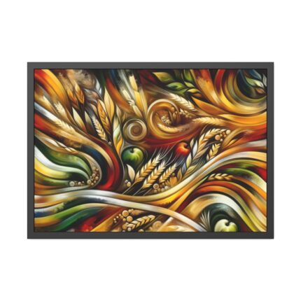 Abstract Harvest With Bold Colors an Patterns Framed Poster