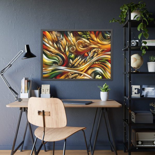 93854-134.jpg Abstract Harvest With Bold Colors an Patterns Framed Poster