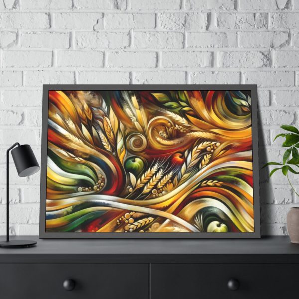 93854-135.jpg Abstract Harvest With Bold Colors an Patterns Framed Poster
