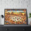 93854-139.jpg Spirit of Folk Art, Featuring a Harvest Festival Scene Framed Poster