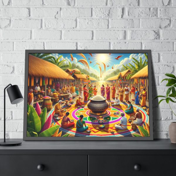 Capturing the Essence of Pongal Framed Poster