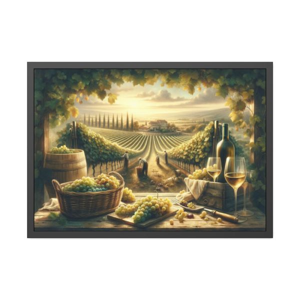 93854-144.jpg Grape Harvest With Lush Vineyards Framed Poster