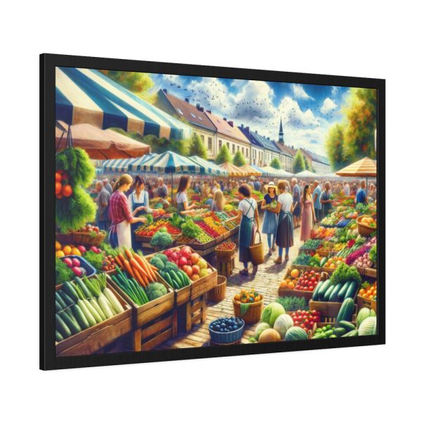 93854-153.jpg Lively Atmosphere of Farmers' Market Framed Poster