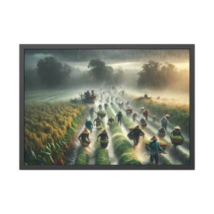 Harvest Rain in Field Framed Poster
