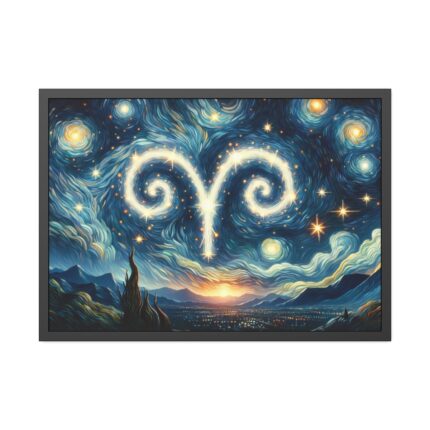 Zodiac Sign of Aries Framed Poster