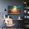 93854-162.jpg Harvest Moon Illuminating a Bountiful Harvest Field Framed Poster