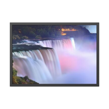 Colorful Niagara Falls During Evening Framed Poster