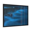 Blue Misty Sea at Night Framed Poster
