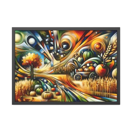 Harvest Theme Through Modern Art Styles Framed Poster