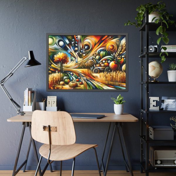 Harvest Theme Through Modern Art Styles Framed Poster