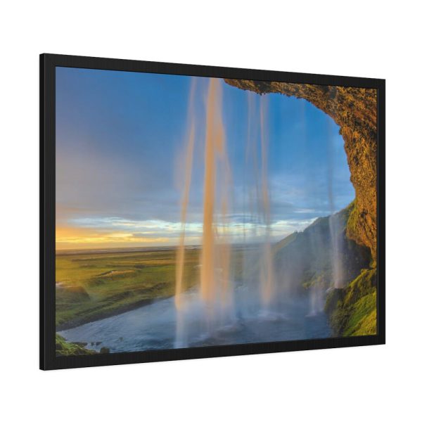 93854-185.jpg Waterfall on Cave Framed Poster