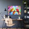Three Red Parrot Tropical Birds Framed Poster