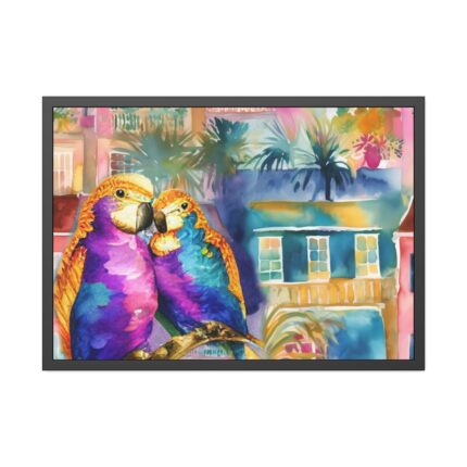 Cuba Havana Parrots Framed Poster