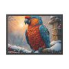 93854-204.jpg Parrot On A Snowy Branch Framed Poster