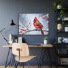 93854-214.jpg Red Cardinal Bird Winter Framed Poster