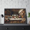 Leonardo da Vinci's The Last Supper World Leaders From Historical Periods Framed Poster