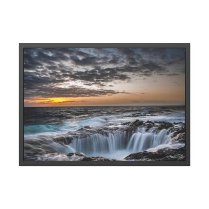 Waterfalls under the sky Framed Poster