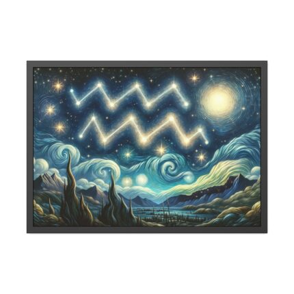 Zodiac Sign of Aquarius Framed Poster