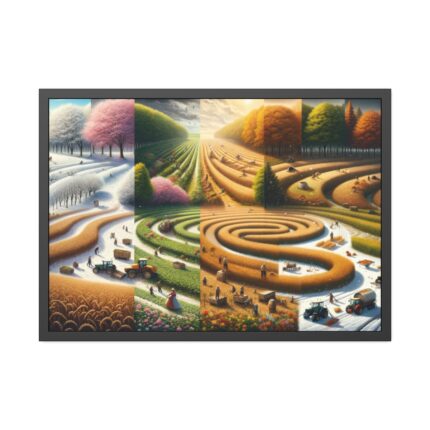 Four Seasons of Harvest Framed Poster