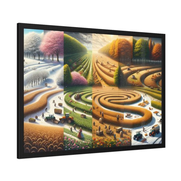 93854-245.jpg Four Seasons of Harvest Framed Poster