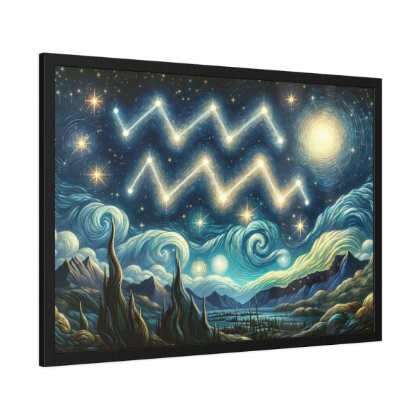 93854-25.jpg Zodiac Sign of Aquarius Framed Poster