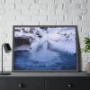 Waterfall in Winter Framed Poster