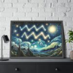Zodiac Sign of Aquarius Framed Poster - Image 4