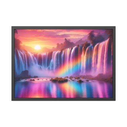 Colorful Waterfall Framed Poster