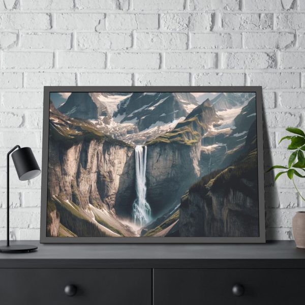 93854-279.jpg Grand Mountain Waterfall Framed Poster