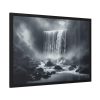 93854-309.jpg Waterfall on Rainy Day Framed Poster