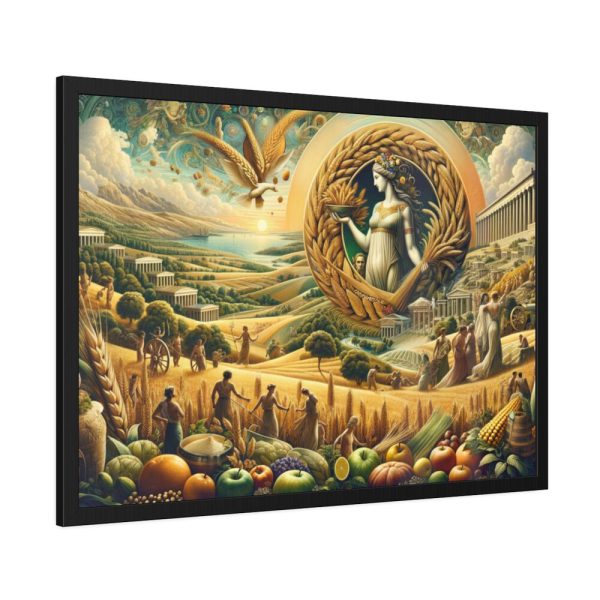 93854-313.jpg Mythological and Historical Elements to Depict Ancient Harvest Framed Poster