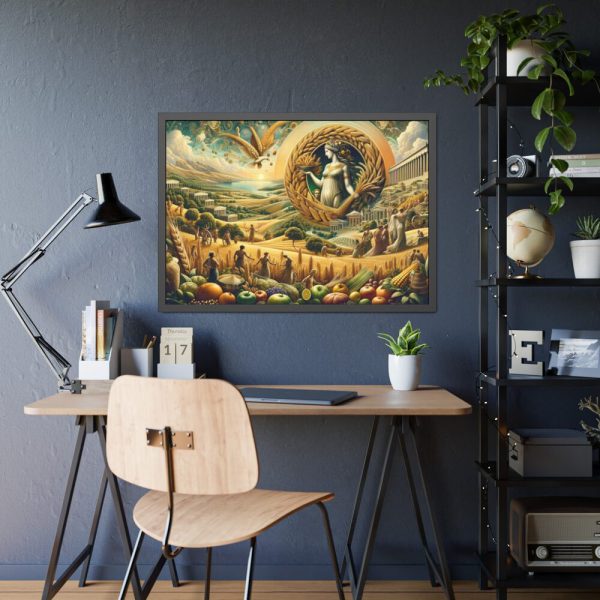 93854-314.jpg Mythological and Historical Elements to Depict Ancient Harvest Framed Poster