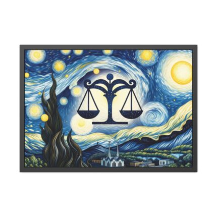 Zodiac Sign of Libra Framed Poster