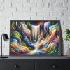 93854-375.jpg Abstract Art Piece of Waterfall Framed Poster