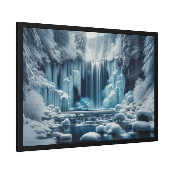 93854-381.jpg Frozen Waterfall During Winter Framed Poster