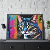 Cat Pop Art Illustration Framed Poster