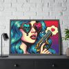 93854-415.jpg Girl With the Gun Framed Poster