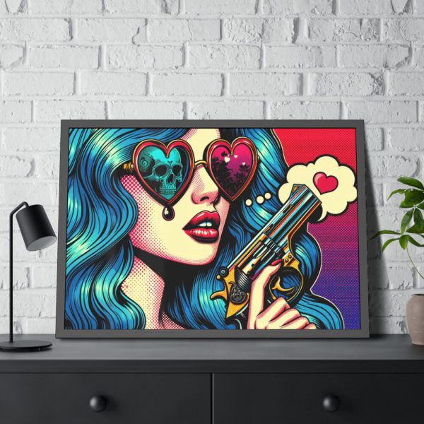 93854-415.jpg Girl With the Gun Framed Poster