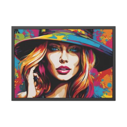Woman Pop Art Graffiti II Framed Poster