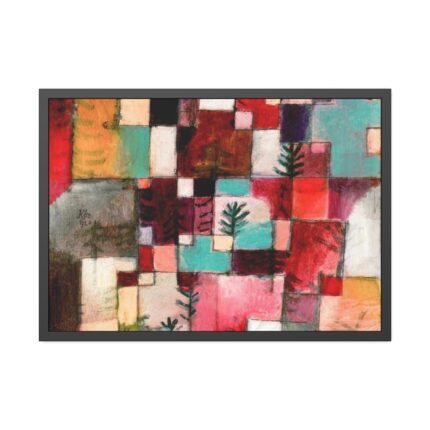 Red Green and Violet–Yellow Rhythms (1920) by Paul Klee Framed Poster
