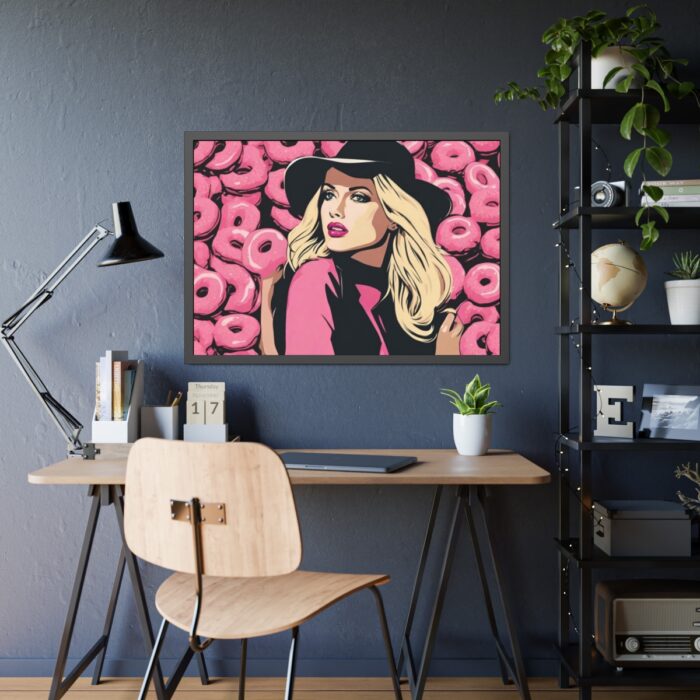 Pop Art Woman With Donuts Framed Poster - Image 3