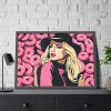 93854-487.jpg Pop Art Woman With Donuts Framed Poster