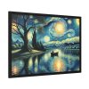 93854-49.jpg Men On the Boat in the Night Framed Poster