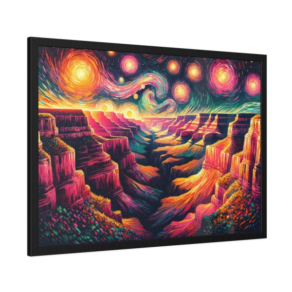 93854-5.jpg Grand Canyon Under Starry Night Framed Poster