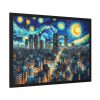 93854-53.jpg Tokyo With a Swirling Star-Filled Sky Framed Poster