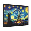 93854-57.jpg Eiffel Tower Under Starry Night Sky Framed Poster