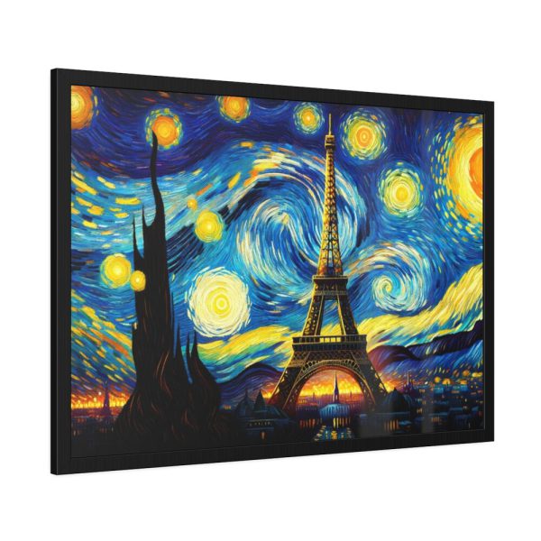 93854-57.jpg Eiffel Tower Under Starry Night Sky Framed Poster