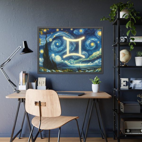 93854-62.jpg Zodiac Sign of Gemini Framed Poster