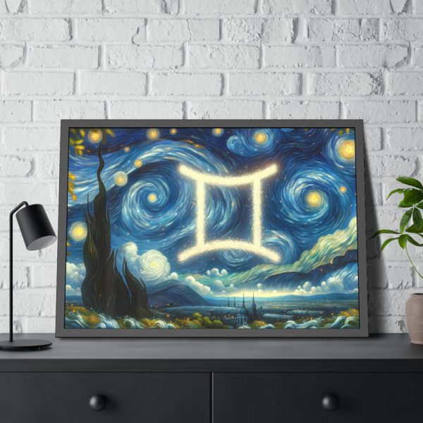 93854-63.jpg Zodiac Sign of Gemini Framed Poster